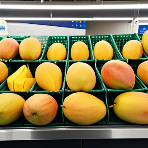 Home 17 **Prompt:** Walmart using blockchain to track mangoes in a transparent food supply chain, emphasizing speed and efficiency.